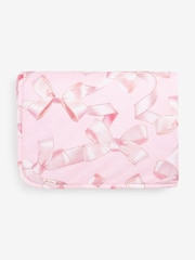Baker by Ted Baker Baby Girls Pretty All-Over Bow Print 100% Cotton Blanket - Image 2 of 5