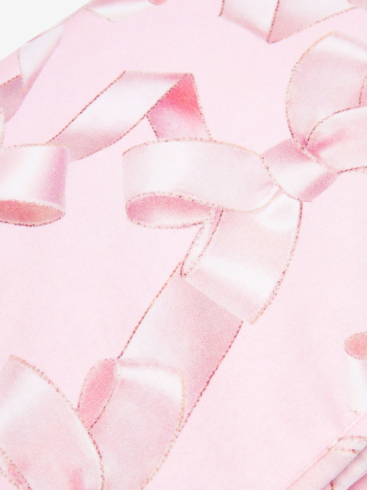 Baker by Ted Baker Baby Girls Pretty All-Over Bow Print 100% Cotton Blanket - Image 5 of 5