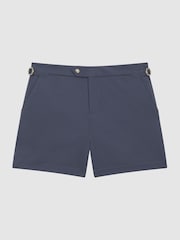 Reiss Airforce Blue Sun Side Adjuster Swim Shorts - Image 2 of 6