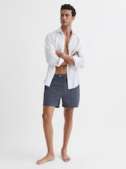 Reiss Airforce Blue Sun Side Adjuster Swim Shorts - Image 6 of 6