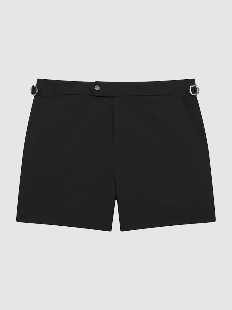 Reiss Black Sun Side Adjuster Swim Shorts - Image 2 of 6