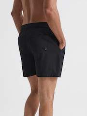 Reiss Black Sun Side Adjuster Swim Shorts - Image 5 of 6