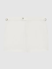 Reiss White Sun Side-Adjuster Swim Shorts - Image 2 of 7