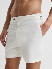 Reiss White Sun Side-Adjuster Swim Shorts - Image 4 of 7