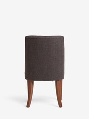 Set of 2 Chunky Weave Chocolate Brown Wolton Collection Luxe Dark Wood Leg Dining Chairs - Image 5 of 7