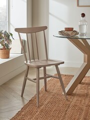 Set of 2 Light Natural Oak Fin Dining Chairs - Image 1 of 7