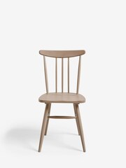 Set of 2 Light Natural Oak Fin Dining Chairs - Image 2 of 7