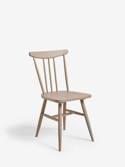 Set of 2 Light Natural Oak Fin Dining Chairs - Image 3 of 7