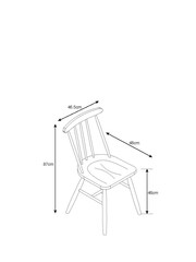Set of 2 Light Natural Oak Fin Dining Chairs - Image 7 of 7