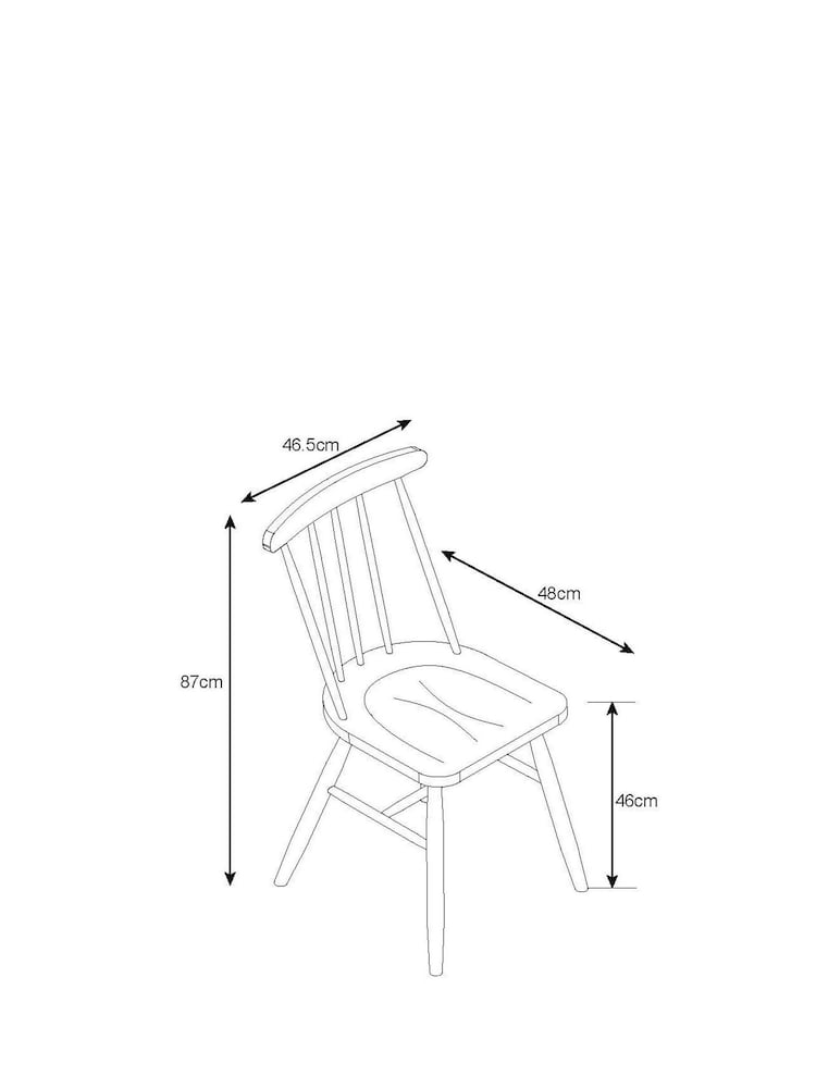 Set of 2 Light Natural Oak Fin Dining Chairs - Image 7 of 7