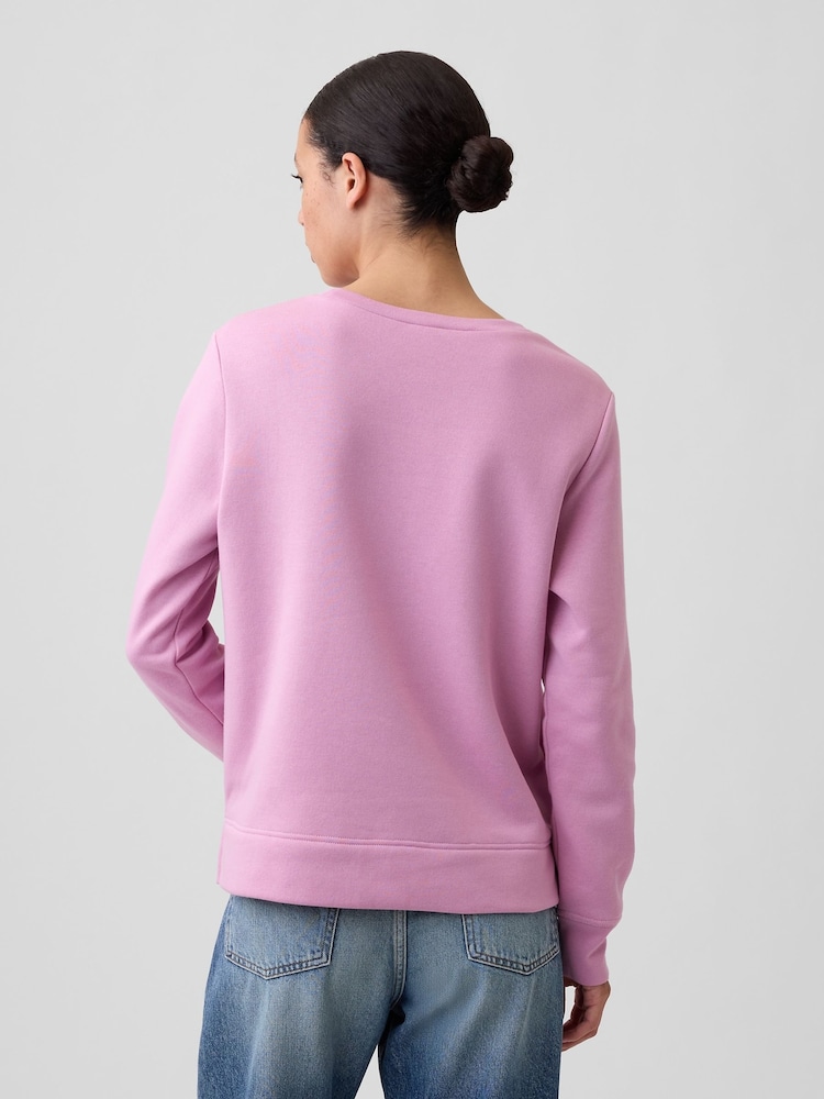 Gap Pink Metallic Relaxed Logo Sweatshirt - Image 2 of 5 Gap Pink Metallic Relaxed Logo Sweatshirt - Image 2 of 5