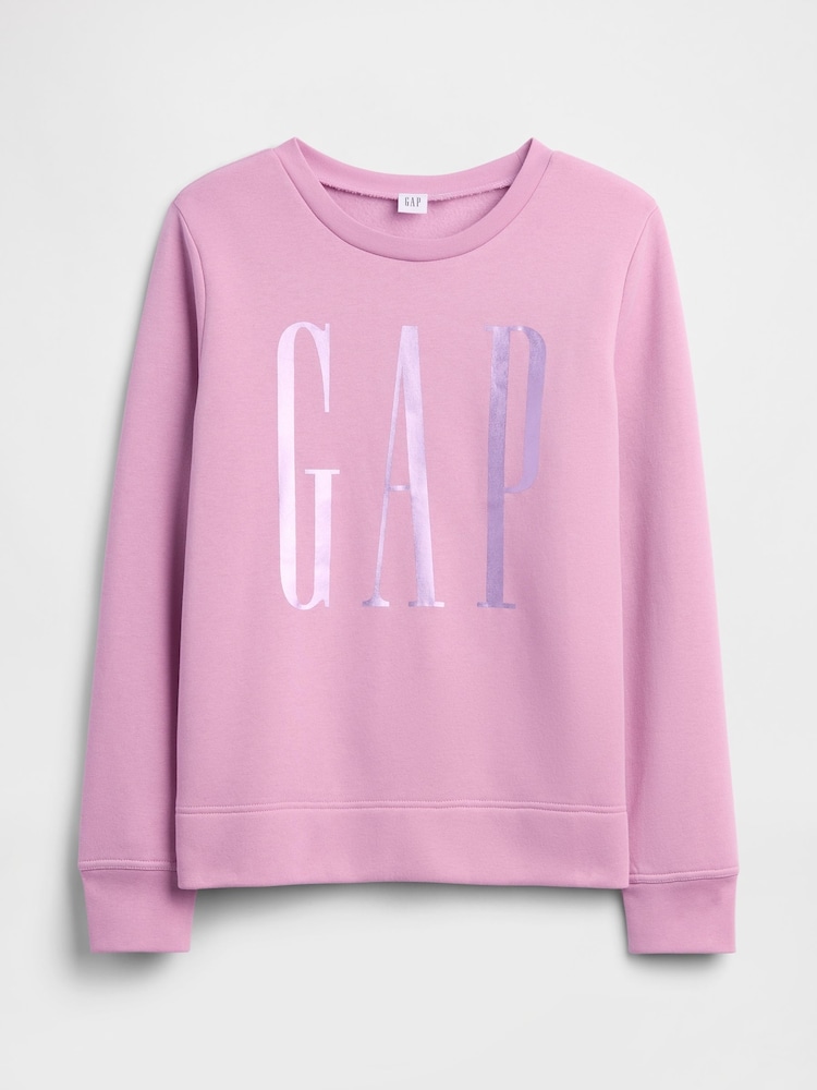 Gap Pink Metallic Relaxed Logo Sweatshirt - Image 5 of 5 Gap Pink Metallic Relaxed Logo Sweatshirt - Image 5 of 5