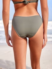 Khaki Green High Leg Bikini Bottoms - Image 6 of 6