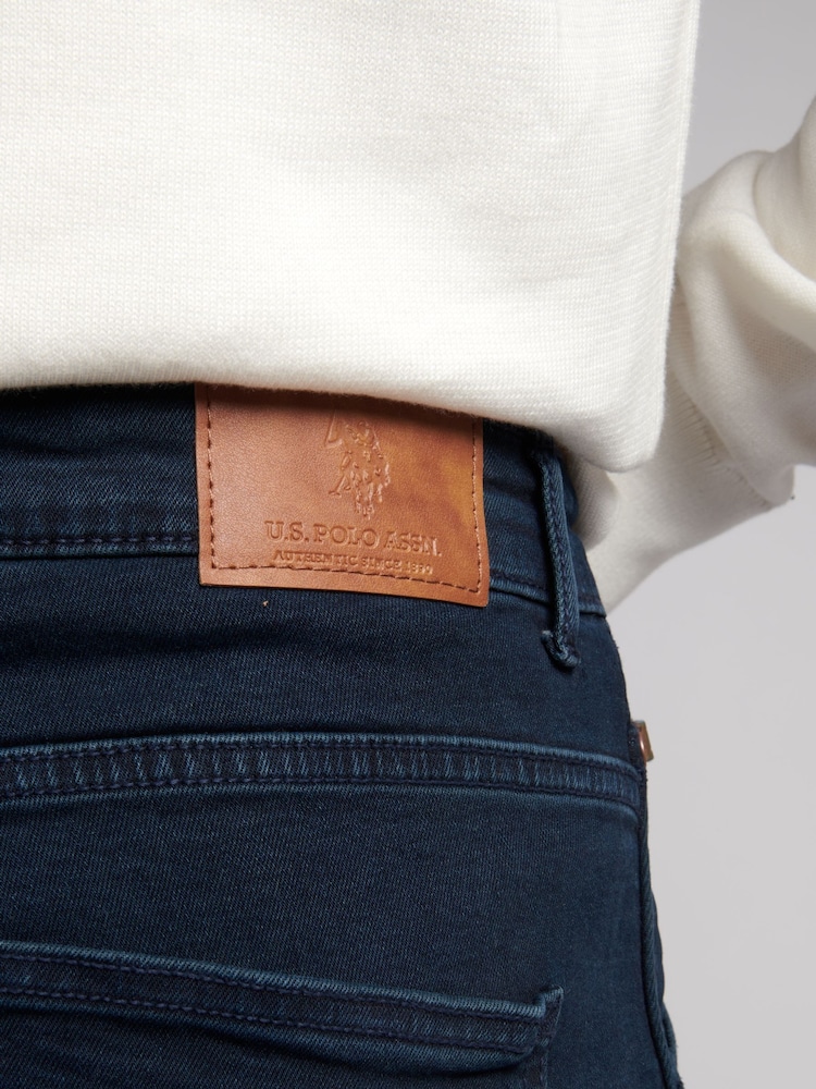 U.S. Polo Assn. Blue Mens 5 Pocket Denim Loose Jeans - Image 4 of 4
