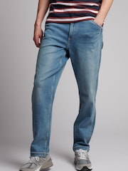 U.S. Polo Assn. Blue Mens 5 Pocket Denim Loose Jeans - Image 1 of 4