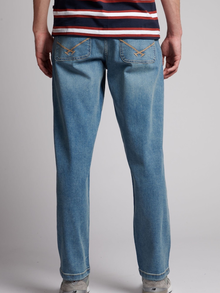 U.S. Polo Assn. Blue Mens 5 Pocket Denim Loose Jeans - Image 2 of 4