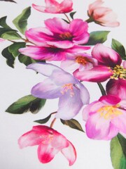 Baker by Ted Baker Baby Girls Floral All Over Print White Blanket - Image 3 of 5