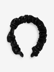 Baker by Ted Baker Girls Velour Diamanté Studded Black Headband - Image 4 of 5