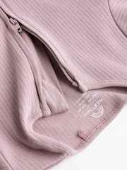 Pink 100% Cotton Two Way Zip Baby Sleepsuit 3 Pack (0mths-3yrs) - Image 8 of 8