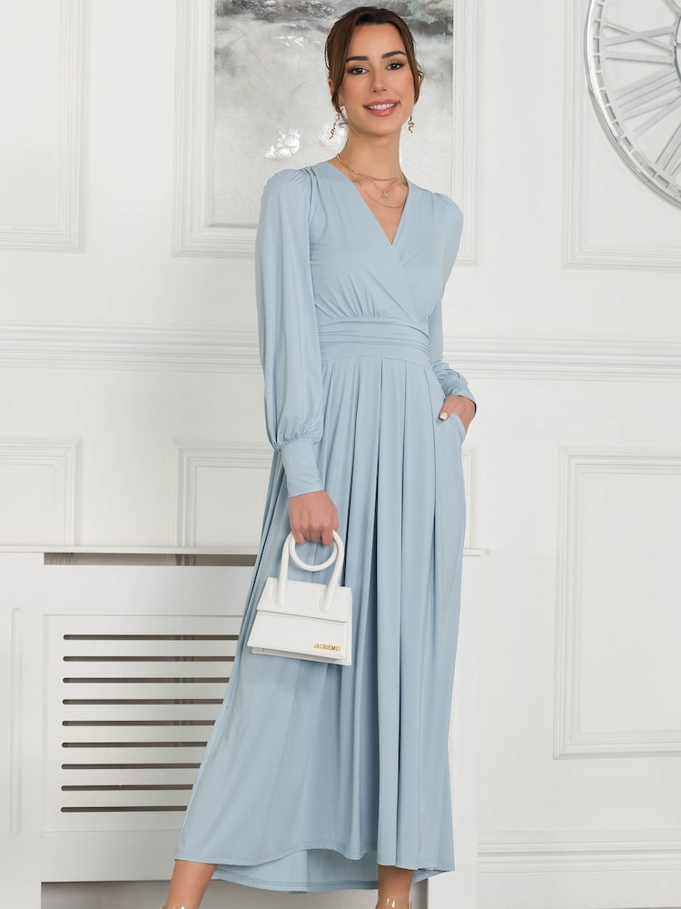 Blau - Jolie Moi Rashelle Langärmeliges Maxikleid aus Jersey - Bild 1 von 5 Blau - Jolie Moi Rashelle Langärmeliges Maxikleid aus Jersey - Bild 1 von 5