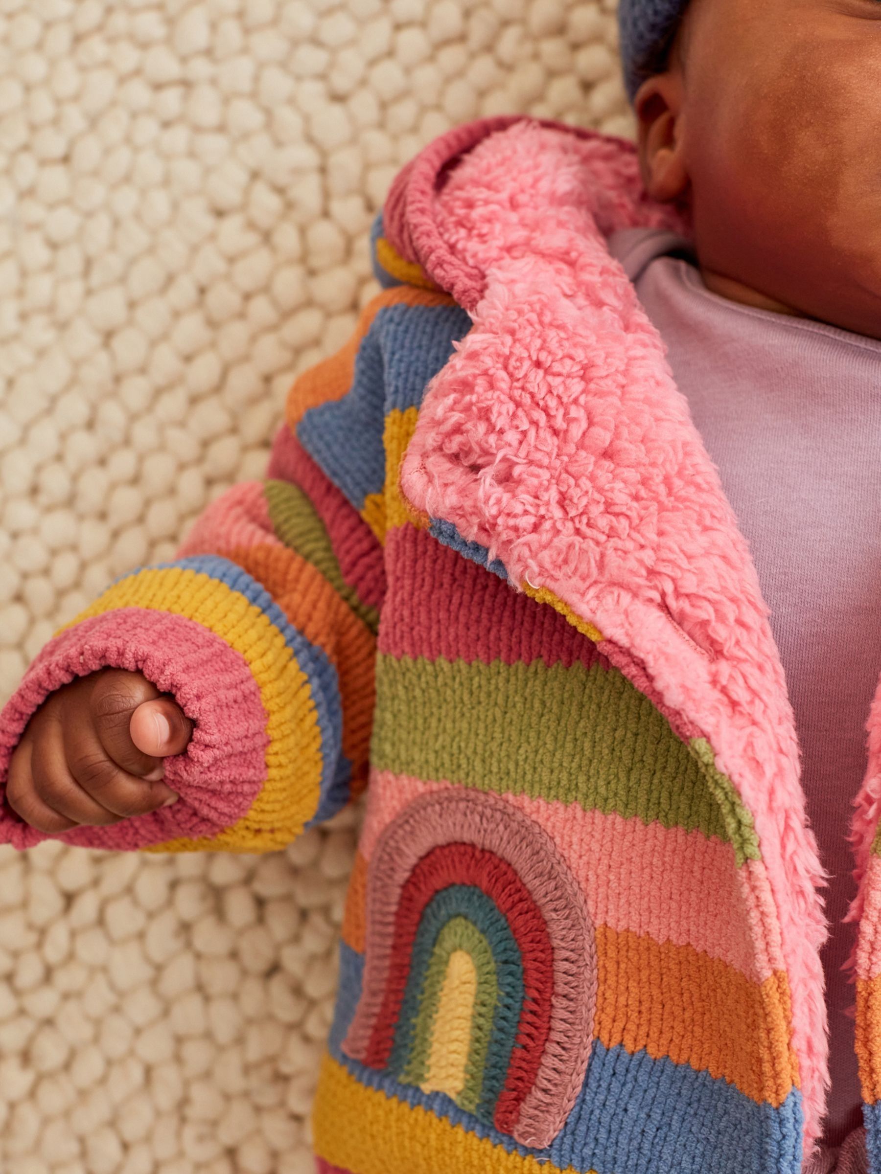 Pink yellow blue sweater cheap