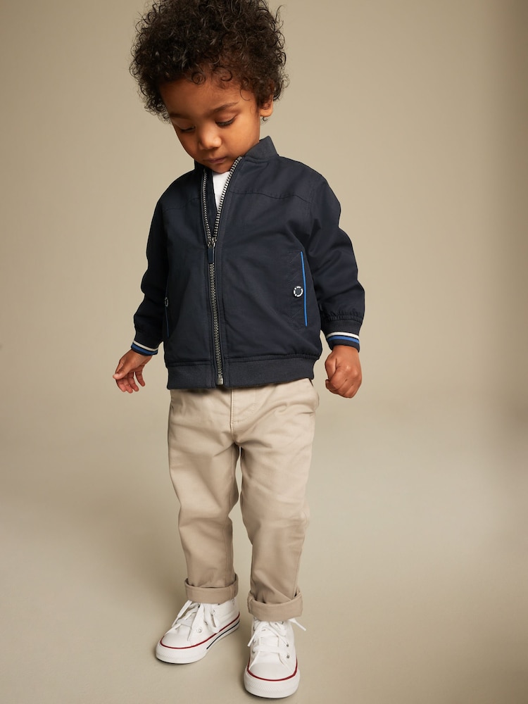 Navy Blue Smart Harrington Jacket (3mths-7yrs) - Image 1 of 7