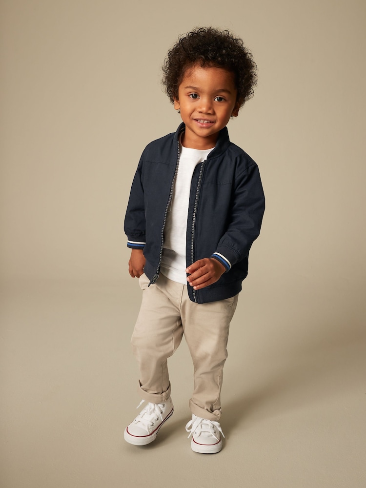 Navy Blue Smart Harrington Jacket (3mths-7yrs) - Image 2 of 7