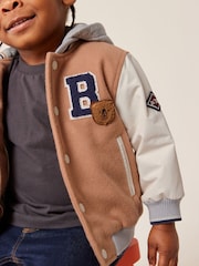 Neutral Varsity Jacket (3mths-7yrs) - Image 4 of 8