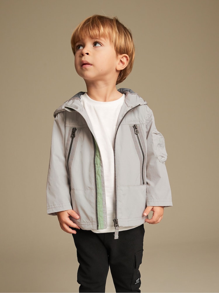 siva - odporen na dež Utility Anorak (3mesecev-7leto) - Slika 1 iz 9 siva - odporen na dež Utility Anorak (3mesecev-7leto) - Slika 1 iz 9