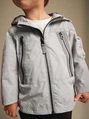 siva - odporen na dež Utility Anorak (3mesecev-7leto) - Slika 3 iz 9