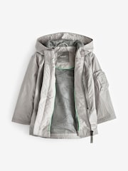 siva - odporen na dež Utility Anorak (3mesecev-7leto) - Slika 6 iz 9