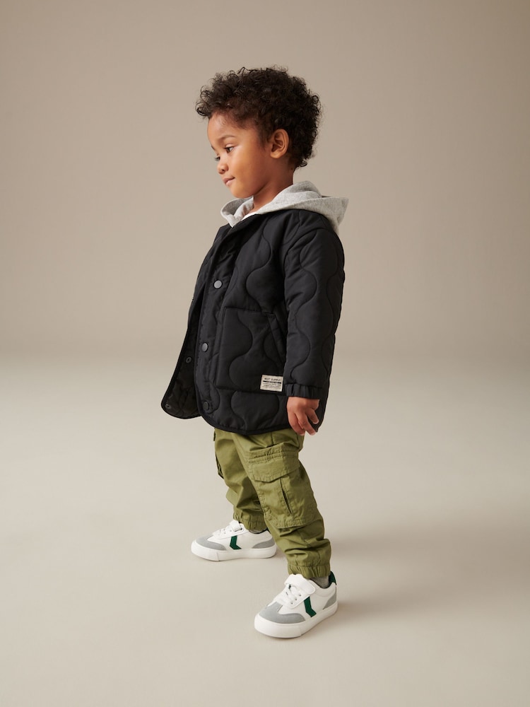 Black Quilted Jacket (3mths-7yrs) - Image 1 of 8 Black Quilted Jacket (3mths-7yrs) - Image 1 of 8
