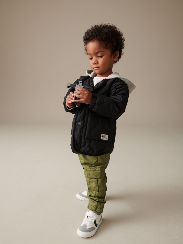Black Quilted Jacket (3mths-7yrs) - Image 2 of 8 Black Quilted Jacket (3mths-7yrs) - Image 2 of 8