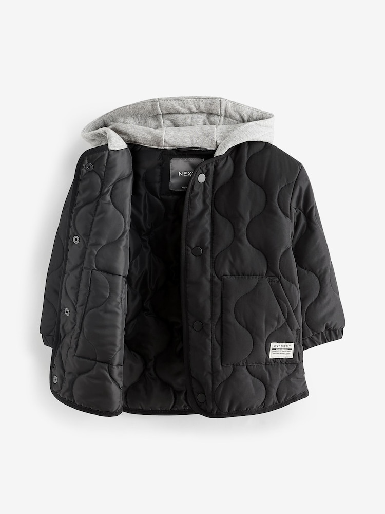Black Quilted Jacket (3mths-7yrs) - Image 8 of 8 Black Quilted Jacket (3mths-7yrs) - Image 8 of 8