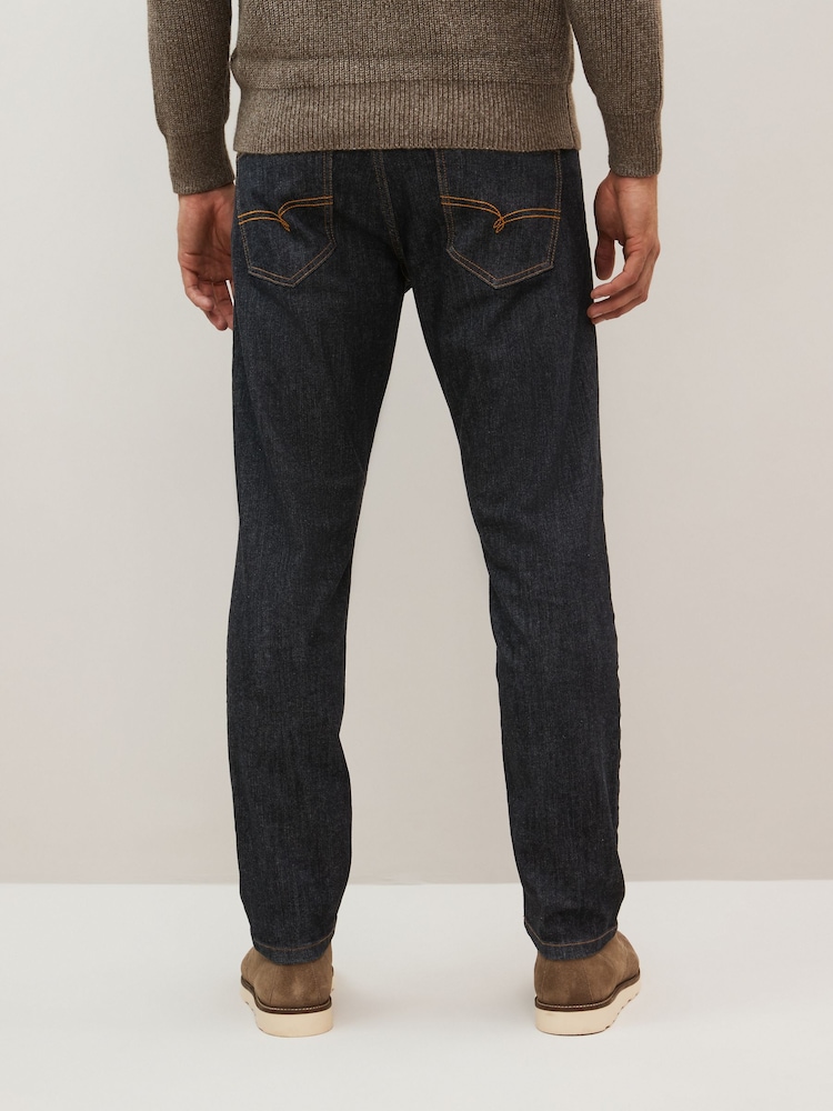 Blue Dark Indigo Rinse Slim Fit Motion Flex Jeans - Image 3 of 11