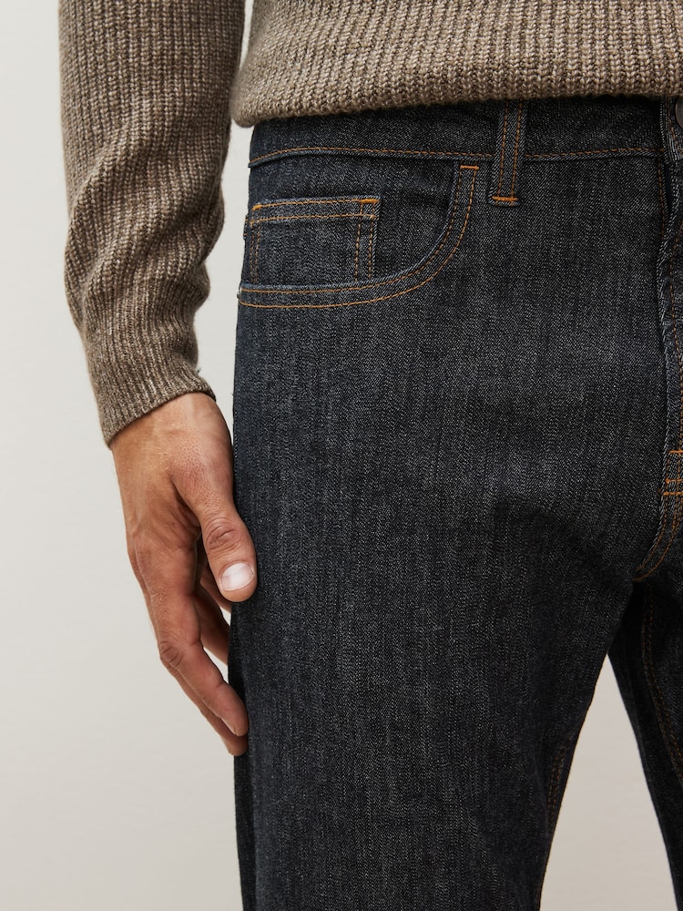 Blue Dark Indigo Rinse Slim Fit Motion Flex Jeans - Image 6 of 11