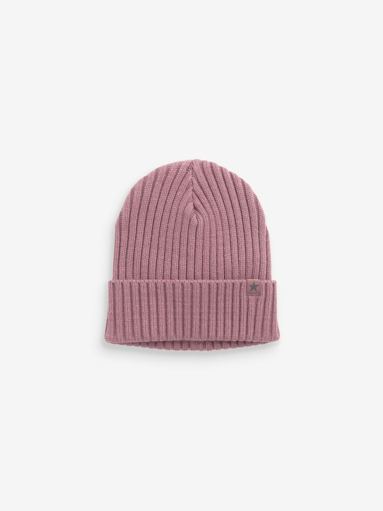 Mink Brown Rib Beanie Hat (1-16yrs) - Image 1 of 2