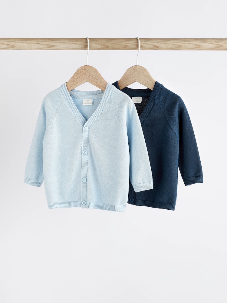 Blau & Marineblau - 100 % Baumwoll-Cardigans im 2er-Pack (0 Monate-3 Jahre) - Bild 1 von 7 Blau & Marineblau - 100 % Baumwoll-Cardigans im 2er-Pack (0 Monate-3 Jahre) - Bild 1 von 7
