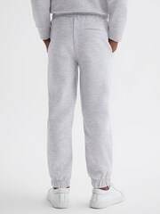 Reiss Soft Grey Hector Senior Textured Drawstring Joggers - Image 4 of 5