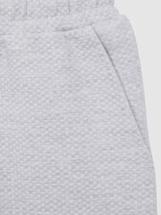 Reiss Soft Grey Hector Senior Textured Drawstring Joggers - Image 5 of 5