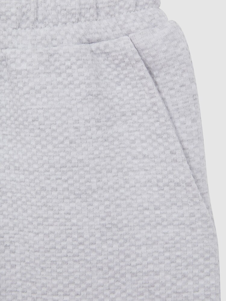 Reiss Soft Grey Hector Senior Textured Drawstring Joggers - Image 5 of 5 Reiss Soft Grey Hector Senior Textured Drawstring Joggers - Image 5 of 5