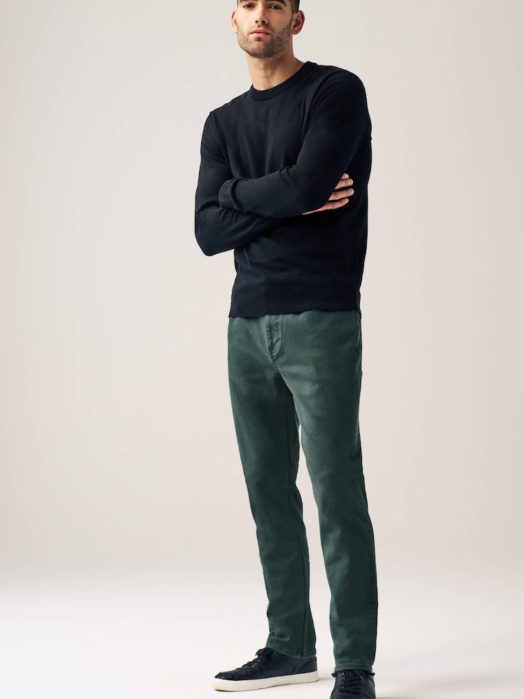 Bottle Green Slim Coloured Stretch Jeans - Image 2 of 10
