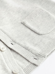 Grey/White 100% Cotton Knitted Baby Cardigans 2 Pack - Image 7 of 7