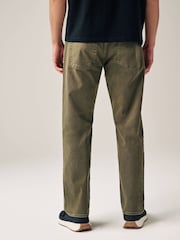 Green Khaki Relaxed Fit Coloured Stretch Jeans - Image 3 of 10