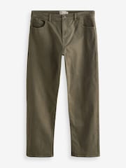 Green Khaki Relaxed Fit Coloured Stretch Jeans - Image 6 of 10