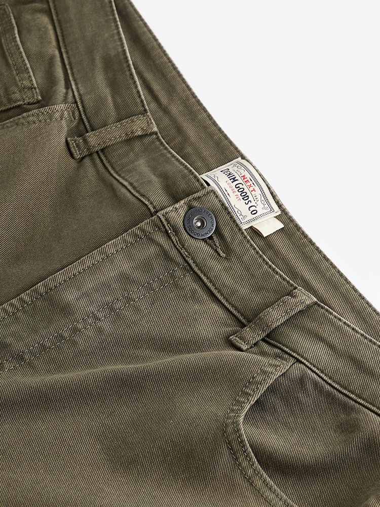 Vert kaki - Coupe ample - Jeans stretch colorées - Image 7 of 10