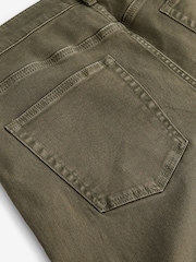 Green Khaki Relaxed Fit Coloured Stretch Jeans - Image 9 of 10
