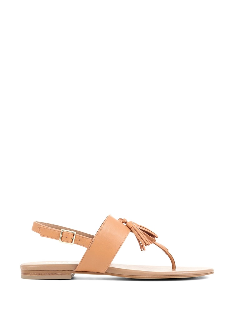 Jones Bootmaker Natural Lizabeth Leather Thong Sandals - Image 2 of 6