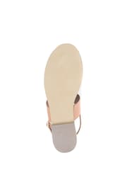 Jones Bootmaker Natural Lizabeth Leather Thong Sandals - Image 6 of 6