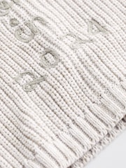 Cream Baby 'Born in 2024' Knitted 100% Cotton Cardigan - Image 8 of 9